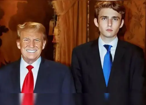 Barron Trump and His Father